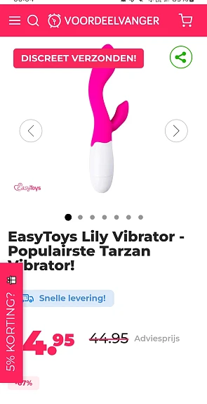 EasyToys Lily Vibrator - Populairste Tarzan Vibrator! -67%