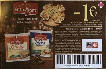 Coupon voor geraspte kaas