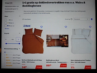 1+1 gratis op dekbedovertrekken van o.a. Walra & Beddinghouse bij bol