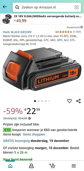 Black+Decker Accu BL1518