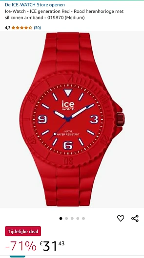 Ice watch horloge voor heren