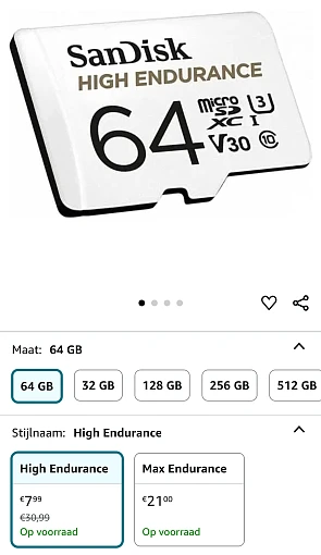 Micro SD-kaart 64 gb