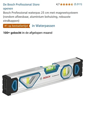 Bosch Professional waterpas 25 cm
