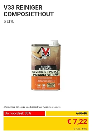 V33 reiniger composiethout