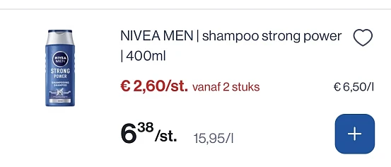 Nivea men shampoo goedkoper