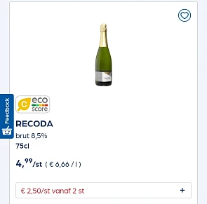 Collect&go RECODA brut 8,5% 75cl
