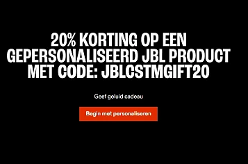 20% korting op een gepersonaliseeerd JBL product met deze kortingscode