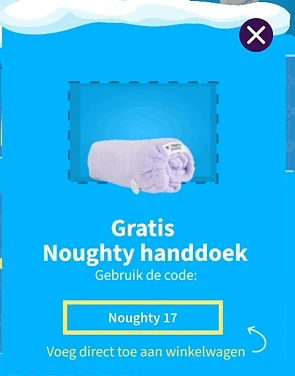 Gratis Noughty handdoek