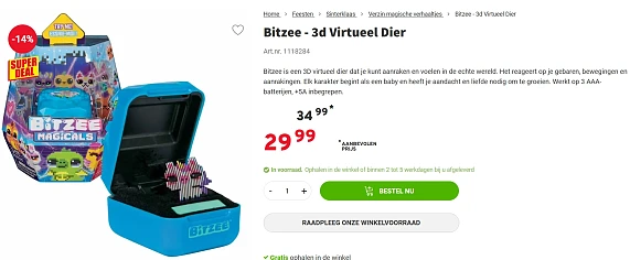 -14% virtueel dier 🕹️