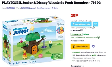PLAYMOBIL Junior & Disney Winnie de Poeh Boomhut 🌳 71693