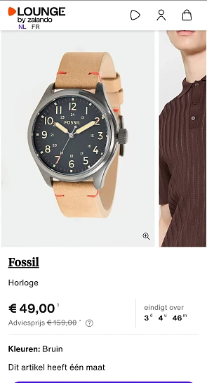 Fossil horloge voor 49€