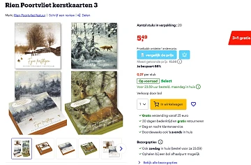 >70% korting op kerstkaarten 🎄