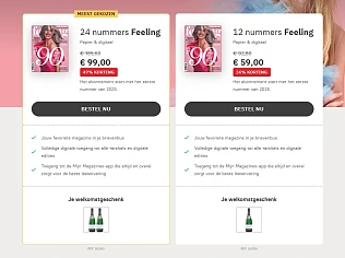 Gratis champagne bij feeling abonnement