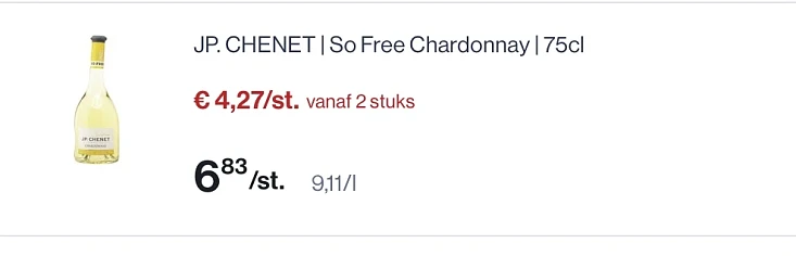 Jp Chenet wijn goedkoper