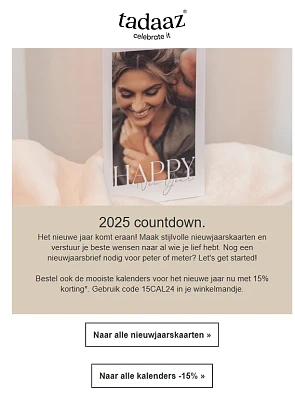 -15% op kalenders bij Tadaaz 📅