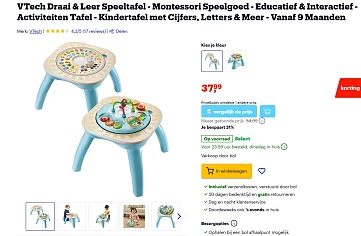 -31% VTech Draai & Leer Speeltafel 🅰️