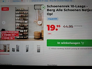 Schoenenrek 10-Laags -56%