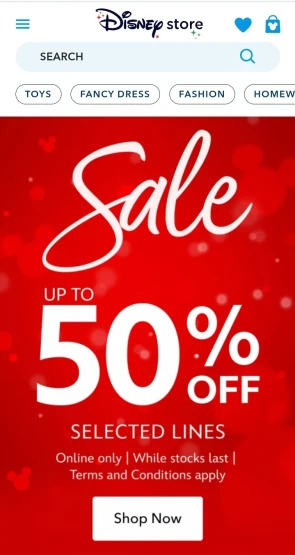 Disneystore Sale