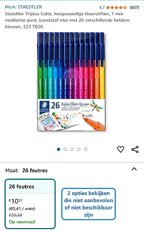 Staedler triplus color 26 stuks
