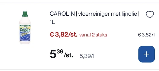 Carolin vloerreiniger goedkoper