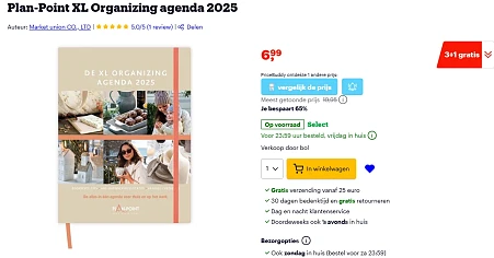 Tot -74% op Organizing XL agenda/weekplanner 📅 Plan-Point