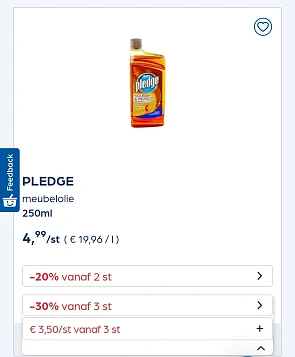 Collect&go pledge -30% erbovenop