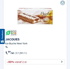 Collect&go JACQUES Ice Buche New York 1L