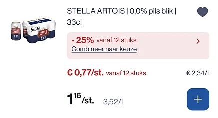 Stella 0% in promo