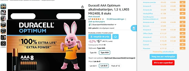 AAA batterijen