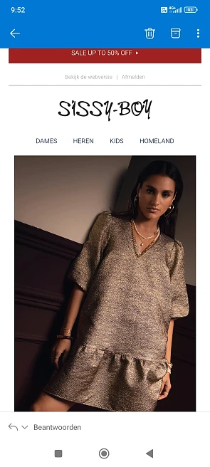 Sale tot -50% bij Sissy boy