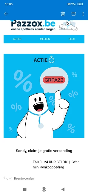 Gratis verzending pazzox