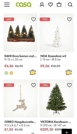 Kerst bij Casa 30%