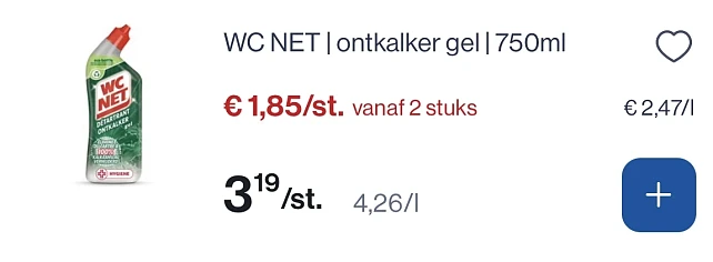 Wc net goedkoper