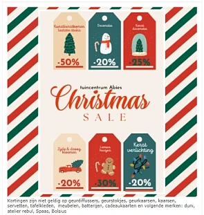 Tot -50% op kerstcollectie 🎄 Abies tuincentrum