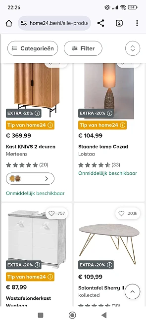 20% korting bij home24