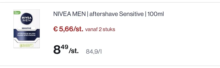 Nivea men aftershave sensitive
