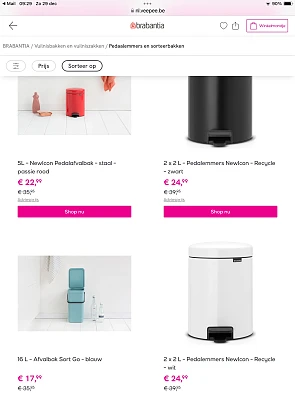 Brabantia vuilbakken