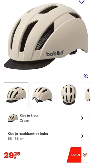 Bobike City helm - Cream - Maat M