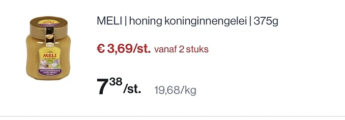 Meli honing goedkoper