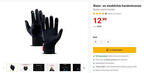 -56% Water- en winddichte handschoenen