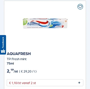 Collect&go aquafresh