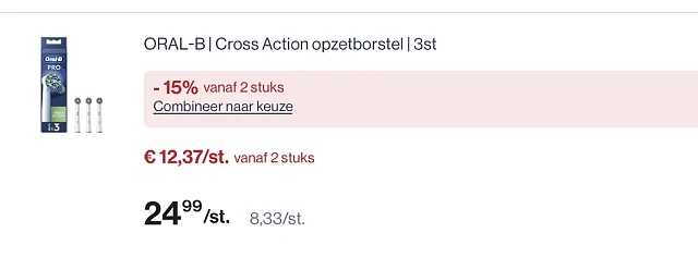Oral b opzetborstel in promo