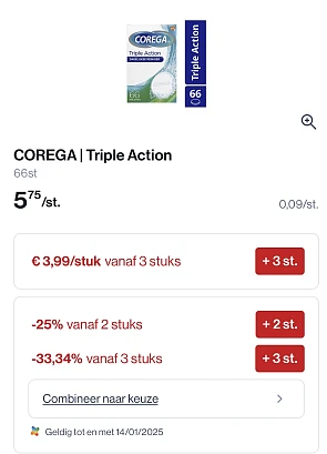 Corega triple action