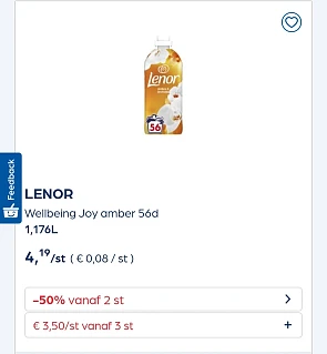 Collect&go LENOR Wellbeing Joy amber 56d 1,176L