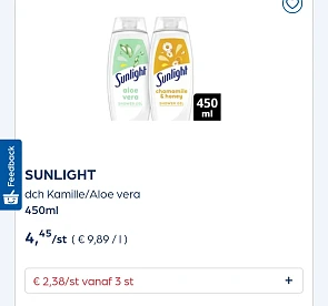 Collect&go SUNLIGHT dch Kamille/Aloe vera 450ml