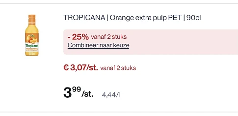 Tropicana vruchtensap