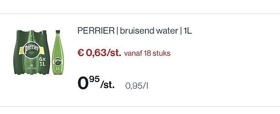 Perrier bruisend water