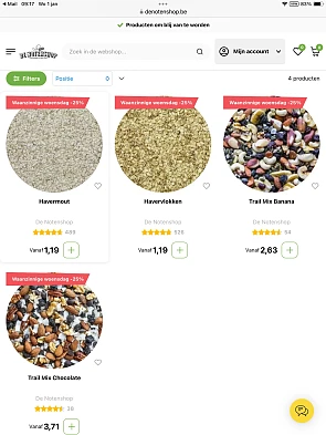 Notenshop alleen vandaag 1/1/2025