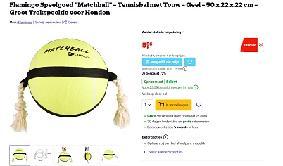 Flamingo trekspeeltje voor honden