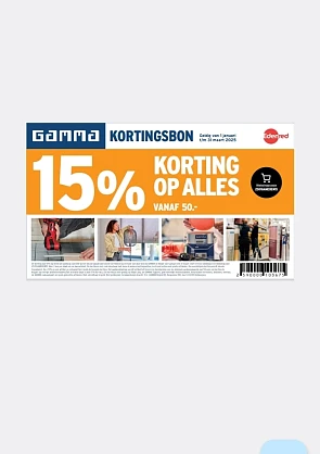 15% korting GAMMA
